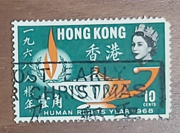 A037 BRITISH HONG KONG STAMP 1968 Human Rights Year 10 Cents Fine Used - Used Stamps