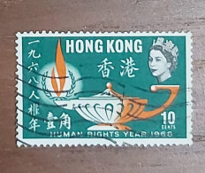 A038 BRITISH HONG KONG STAMP 1968 Human Rights Year 10 Cents Fine Used - Used Stamps