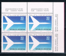 Argentina 1977 Fabbrica Di Aviazione Militare. Quartina Nuova ** - Unused Stamps