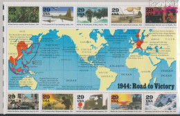 USA Block34 (kompl.Ausg.) Postfrisch 1994 Zweiter Weltkrieg (9408837 - Ongebruikt
