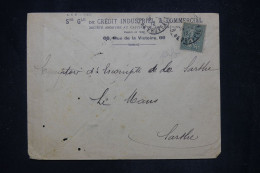 FRANCE - Semeuse Perforé Sur Enveloppe Commerciale De Paris Pour Le Mans En 1912 - L 170870 - Covers & Documents