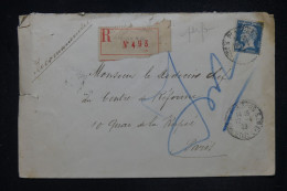 FRANCE - Pasteur Perforé Sur Enveloppe En Recommandé De Paris Pour Paris En 1929 - L 170873 - Covers & Documents