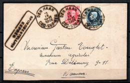 202 + 215 Gestempeld DEN HAAN - COQ SUR MER Op Brief "spoedbestelling - Express" - 15 IX 1926 - 1922-1927 Houyoux