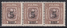 IS207A– ISLANDE – ICELAND – 1921-22 – TWO KINGS OVERP. – MI # 105(x3) MNH > 18 € - Unused Stamps
