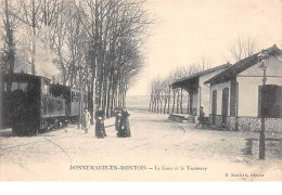 77  .  N° 203444  .   DONNEMARIE EN MONTOIS  .  LA GARE ET LE TRAMWAY - Donnemarie Dontilly