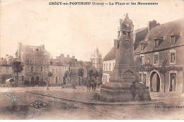 80 - CRECY EN PONTHIEU - SAN28511 - La Place Et Les Monuments - Crecy En Ponthieu