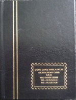 Album Lindner Ref. 1157 Format 11,8 X 16 Cms 12 Pages 5 Bandes Fond Blanc Couverture Noire Marqué Demi Lune Philatélie - Formato Piccolo, Sfondo Bianco