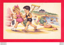 Illust-1789A59  GOUGEON, Enfants à La Plage, Verso Belles Stations Scolaires, Angoulins Sur Mer - Gougeon