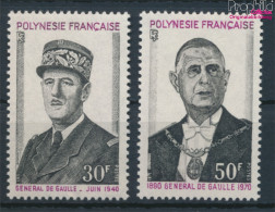 Französisch Polynesien 143-144 (kompl.Ausg.) Postfrisch 1971 Charles De Gaulle (10716636 - Ongebruikt