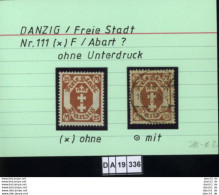 Deutsches Reich,  Danzig , 111 , PLF / Abart - Siehe Foto - Autres & Non Classés