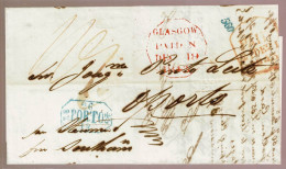 Great Britain, 1843, Glasgow-Porto - 1840 Mulready-Umschläge