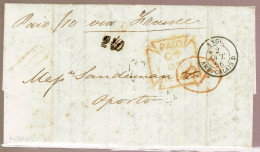 Great Britain, 1856, London-Oporto - 1840 Mulready-Umschläge