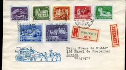 Registered Cover From Budapest To Antwerp - Covers & Documents