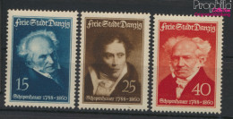 Danzig 281-283 (kompl.Ausg.) Postfrisch 1938 Schopenhauer (9696774 - Autres & Non Classés