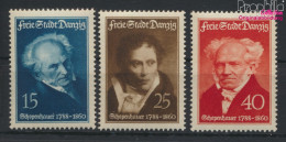 Danzig 281-283 (kompl.Ausg.) Mit Falz 1938 Schopenhauer (9695595 - Autres & Non Classés
