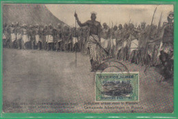Carte Postale Afrique Ruanda-Urundi Indigènes Armés   Très Beau Plan - Rwanda
