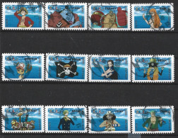 2025 FRANCE Adhésif  Oblitérés, Cachet Rond, One Piece,  Série Complète - Gebraucht
