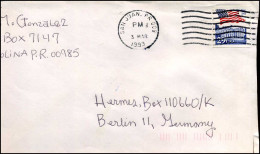 Cover From San Juan, Puerto Rico To Berlin, Germany - Briefe U. Dokumente