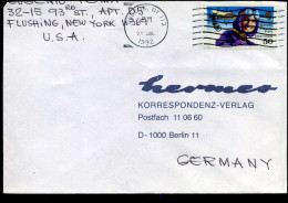 Cover From Queens, New York To Berlin, Germany - Briefe U. Dokumente