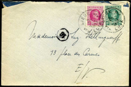 Cover From And To Liège - N° 194 + 200 - 1922-1927 Houyoux
