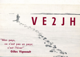Delcampe - Carte QSL - Radio Amateur (14 X 8,5 Cm) - VE2JH - QUEBEC - CANADA (1971) - Amateurfunk