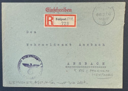 WW2 - Lettre Recommandée / Bureau Allemand De MONTARGIS / 1942 - 1939-45