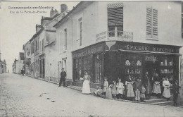 77 CPA DONNEMARIE EN MONTOIS RUE DE LA PORTE DE PROVINS EPICERIE MERCERIE MAISON SIMONET P.FASSIER SUCCESSEUR - Donnemarie Dontilly