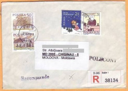 2006 1996 2005 POLAND  R-letter To Moldova  Used - Lettres & Documents