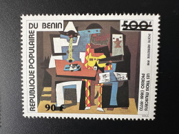 Bénin 1985 Mi. 395 Tableau Kunst Art Pablo Picasso Trois Musiciens Musique Music Musik Surchargé Overprint - Picasso