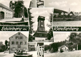 Schoenberg Bad Brambach Berggaststaette Aussichtsturm Ortsansicht - Bad Brambach