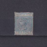 MONTSERRAT 1884, SG# 11, CV £250, 4p Blue, Wmk Crown CA, QV, Used - Montserrat