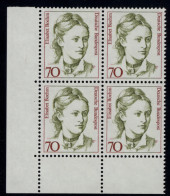 1489 Frauen Elisabet Boehm 70 Pf Eck-Vbl. Ul ** Postfrisch - Unused Stamps