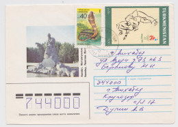 Turkménistan Lettre Timbre Jeux Olympiques Serpent Cobra Judo JO Atlanta 96 Olympics Snake Stamp Mail Cover - Turkmenistan