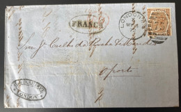 GB QV SG122 (plate 11) From London May 1872 To Porto Portugal , Victoria Sur Lettre 1872 Pour Porto Portugal - Covers & Documents