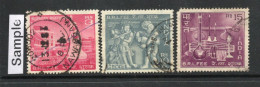 India Fiscal 3 Diff. Radio Licence Fee Revenue Stamp Musical Instrument Used  # 1393 - Official Stamps