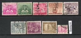 India Fiscal 9 Diff. Radio Licence Fee Revenue Stamp Musical Instrument Used  # 1633 - Official Stamps