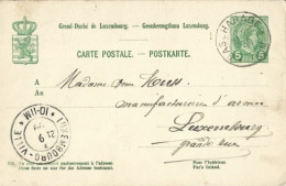 ENTIER POSTAL De 1899 De BASCHARAGE Pour Luxembourg-Ville. - Bascharage