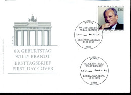 FDC - 80. Geburtstag Willy Brandt - Andere & Zonder Classificatie