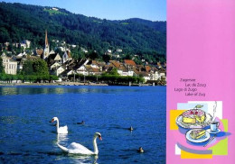 Zwitserland - Postkaart -  Meer Van Zug - Postwaardestukken