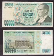TURCHIA 50000 LIRA 1989  PIK 203a SPL - Turkey