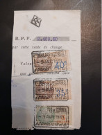 Fragment Avec 3 Fiscaux Perforés "Grands Moulins De Corbeil" De 1931 - Timbres
