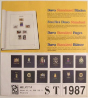 DAVO - Jeu SUISSE Standard 1987 (SANS Pochettes) - Vordruckblätter