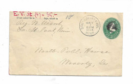 "USA" 1894, Ganzsachenumschlag K1 "SOUTH SAINT PAUL, Minh." (3211) - ...-1900