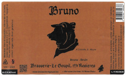 ÉTIQUETTE DE BIÉRE BELGE - Brasserie Le Goupil. - Bière