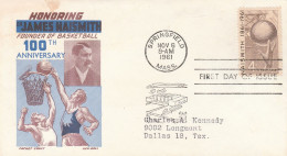 USA - 100th Anniversary - Honoring James Naismith Founder Of Basketball - FDC - 1961-1970