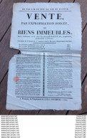 Affiche Notaire 1822 Vente Sur Saisis C. SARRAULT Parcheminier à VIERZON à La Requête De THEURIER BRIERE De Vierzon 18 - Documents Historiques