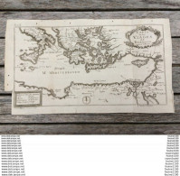 Gravure  Plan Carte Carta De Los Viages De Télémaco  Année 1777 - Documents Historiques