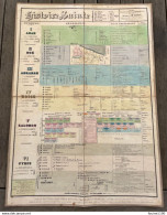 Carte Toilée 1851 Cours Encyclopédiques De COLART Histoire Sainte Adam Noé Abraham Moïse Cyrus Juifs ( Auguste LOGEROT - Documents Historiques
