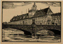 Breslau - Universität - Holzschnitt Von Bodo Zimmermann - Poland