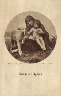 Image Bouguereau Braun Paris Vierge A L'Angeau - Carte Azzurre